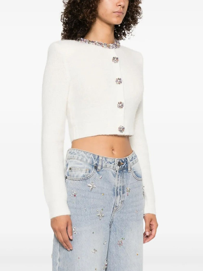 Self-Portrait Embellished Trim Cardigan