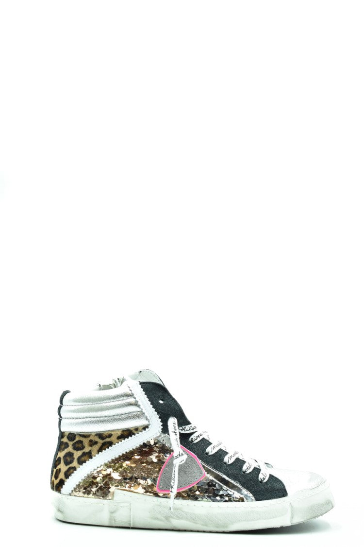 Philippe Model High-Top Sneakers With Multicolor Accents
