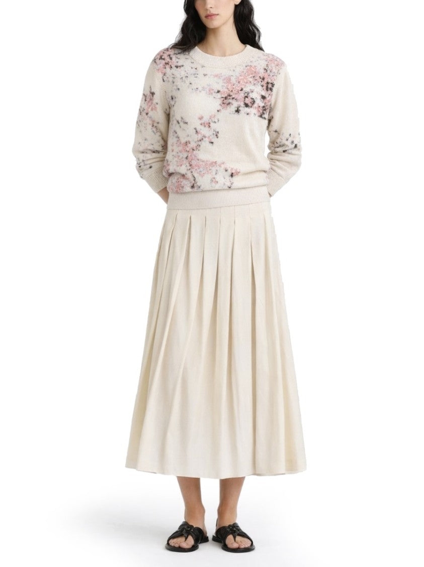 Paul Smith Neutrals Abstract Floral Mohair-Blend Sweater