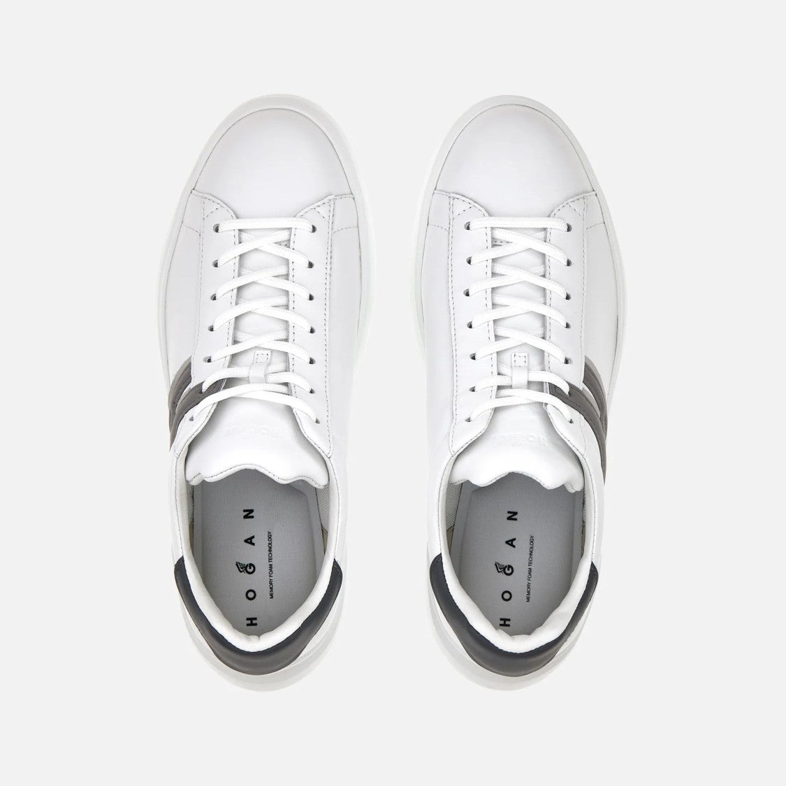 Hogan Refined Leather Sneakers With Contrasting 'H' Detail