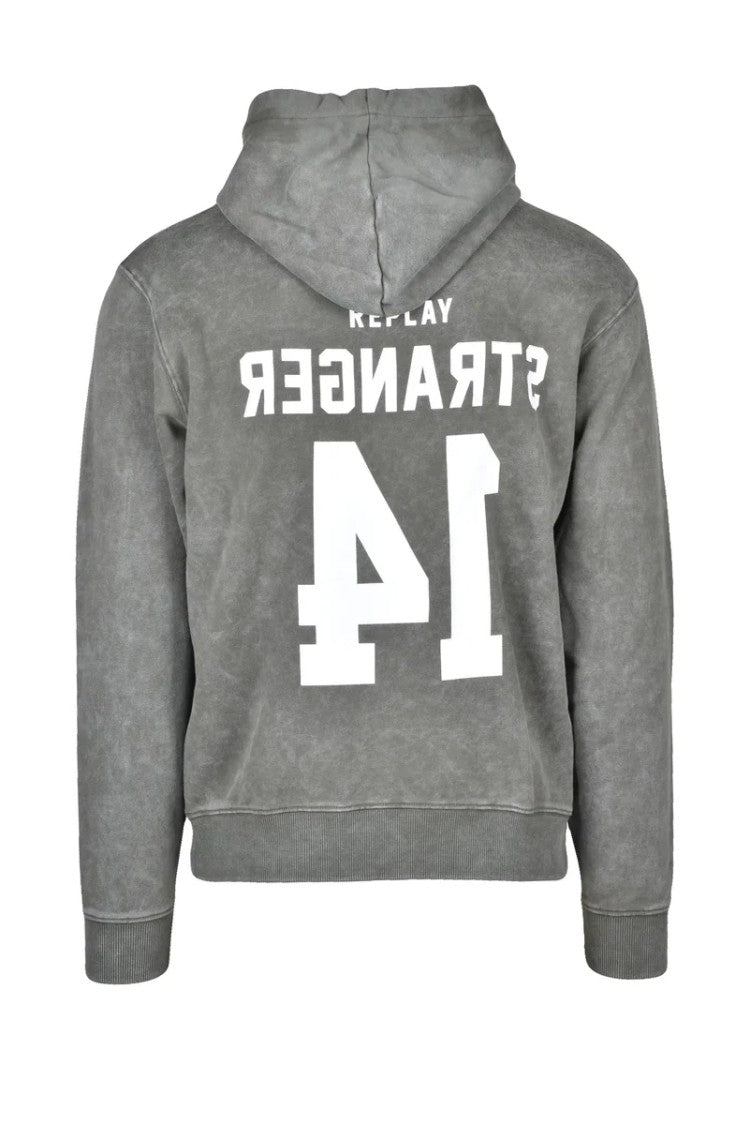 Replay Military Green Men Cotton Hoodie