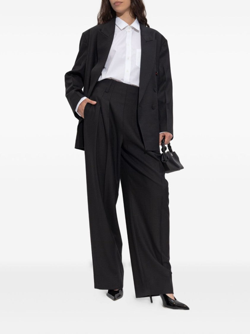 Victoria Beckham White Cotton Shirt With Unique Belt Detail