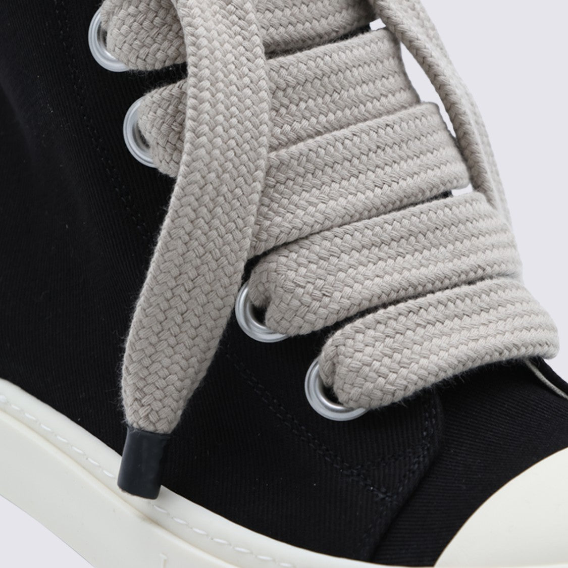 Drkshdw By Rick Owens Black Jumbolace Leather High-Top Sneakers