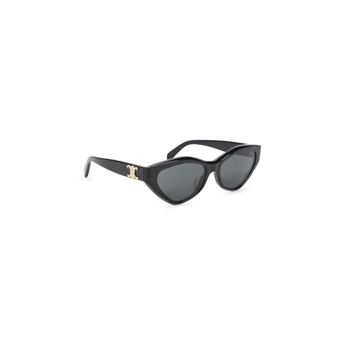 Celine Geometric Cat-Eye Sunglasses With Bold Gold Accents