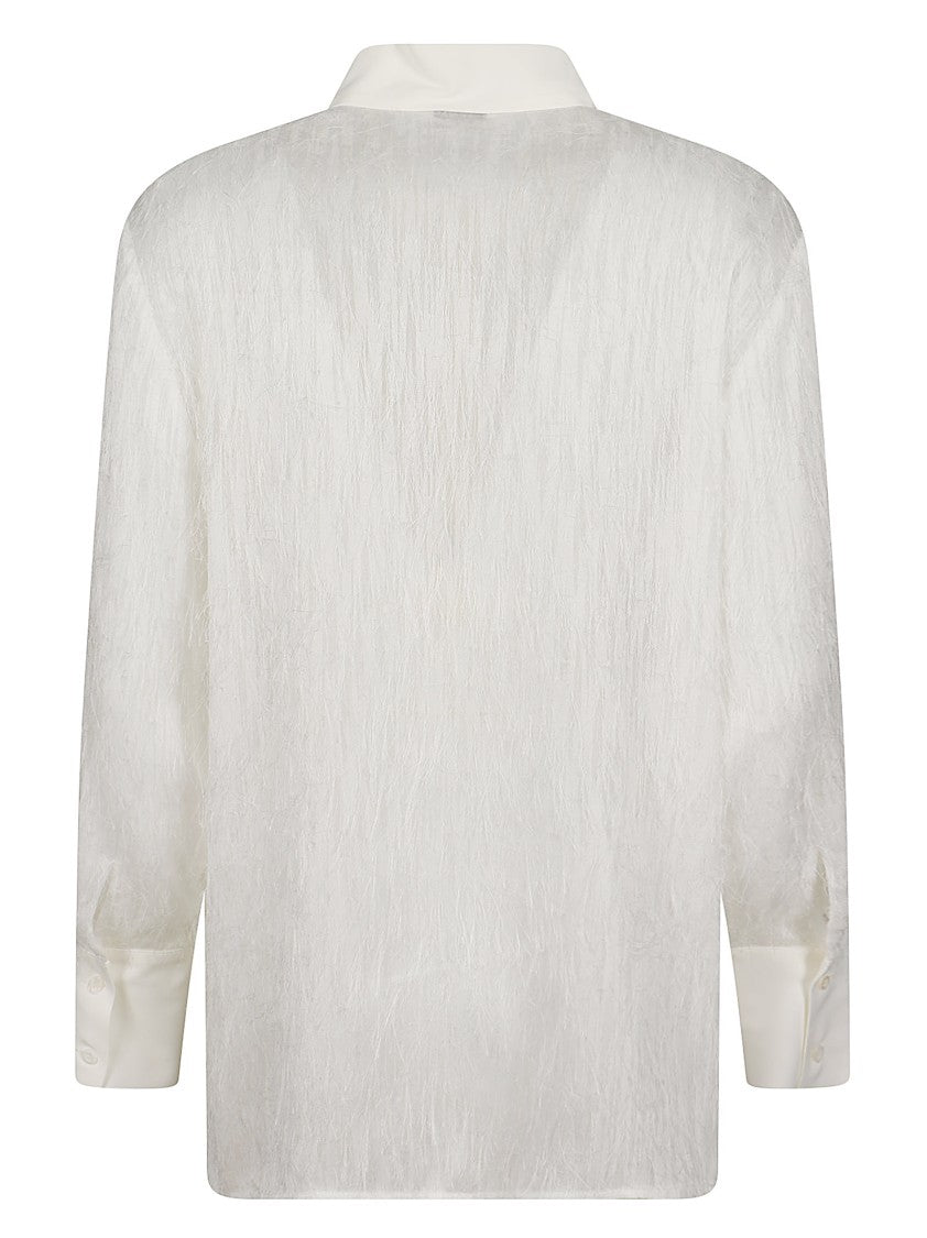 Peserico Jacquard Fil Coupé Shirt With Crepe De Chine Details