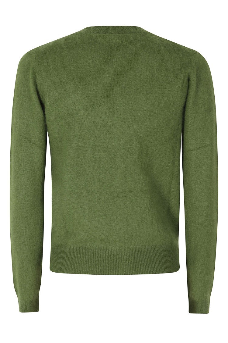 Herskind Green Roselle Ribbed Wool-Cashmere Cardigan