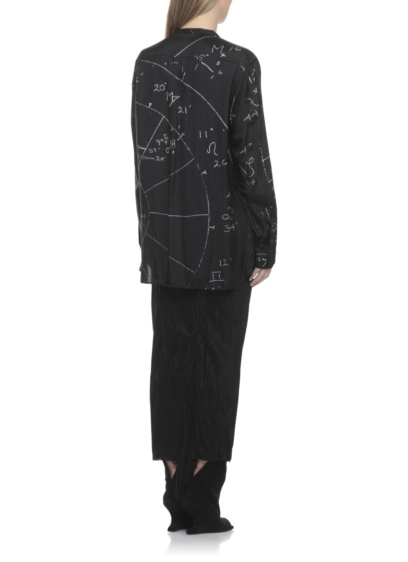 Rick Owens Black Larry Fogpocket Cotton Shirt