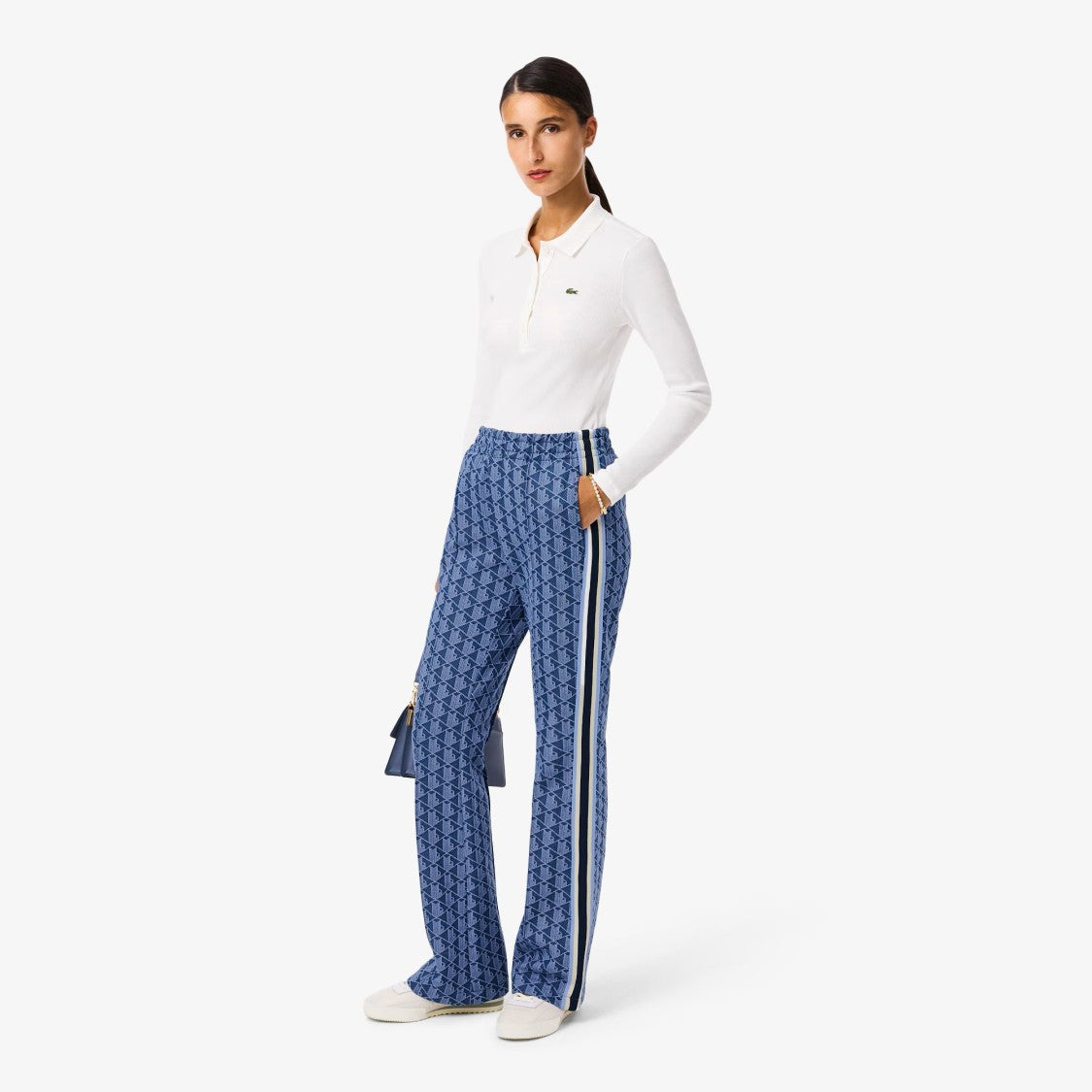 Lacoste Flared Sweatpants With Monogram