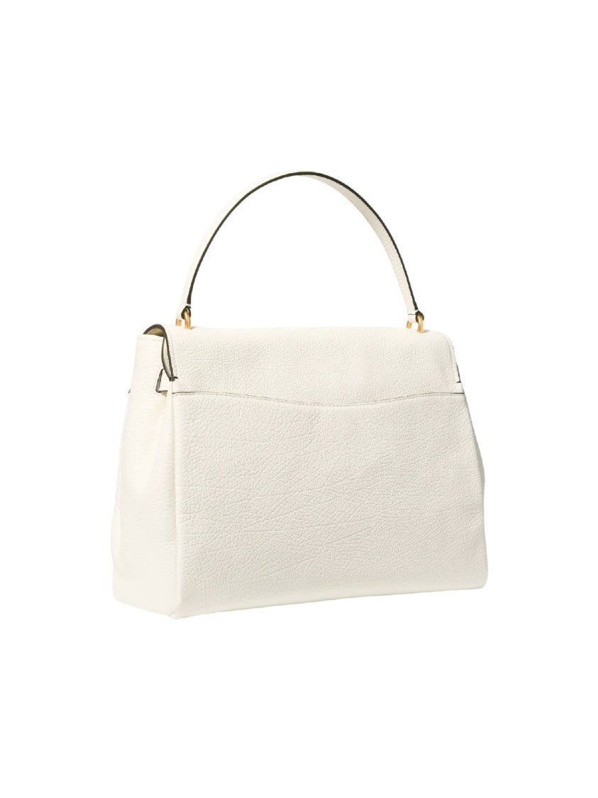 Michael Kors Large Flap Structured Leather Satchel