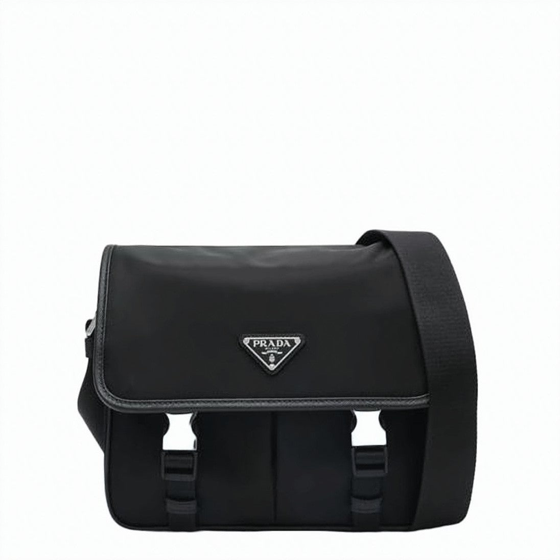 Prada Rectangular Crossbody Bag With Flap Closure