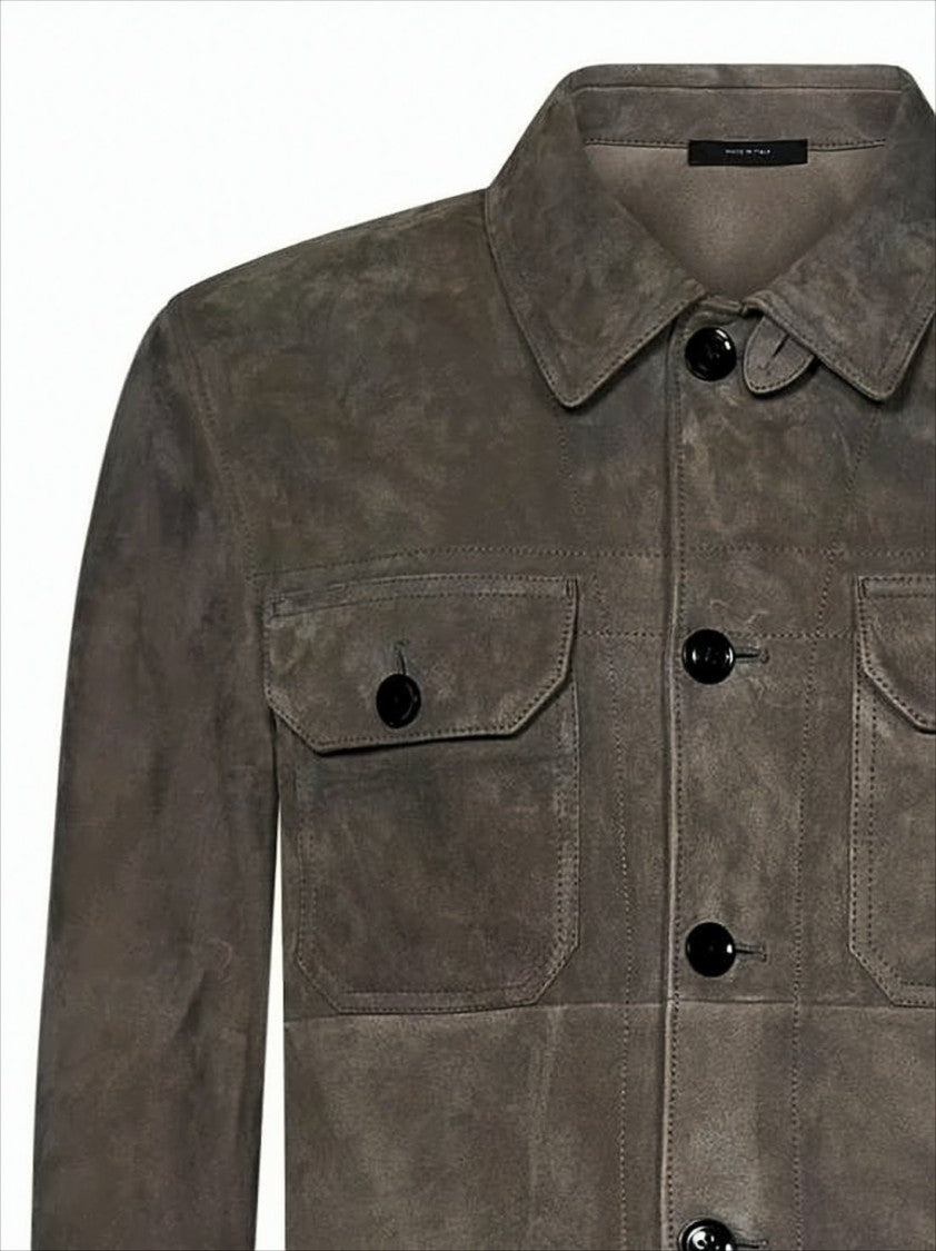 Tom Ford Matte Finish Lambskin Leather Jacket