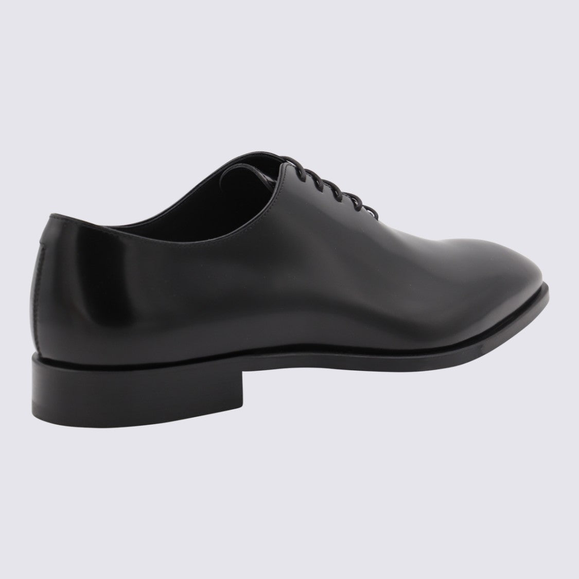 Canali Lace-Up Flat Shoes With Polished Leather Finish