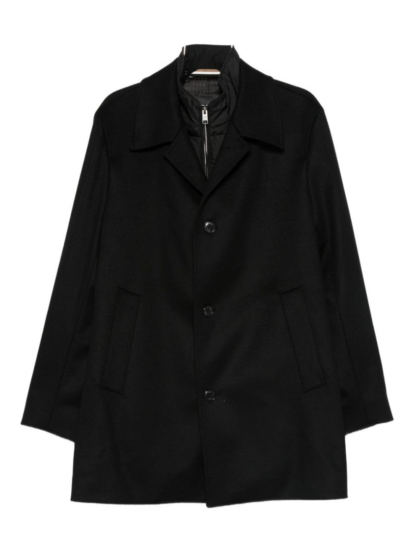 Boss Mid-Length Wool-Cashmere Blend Coat