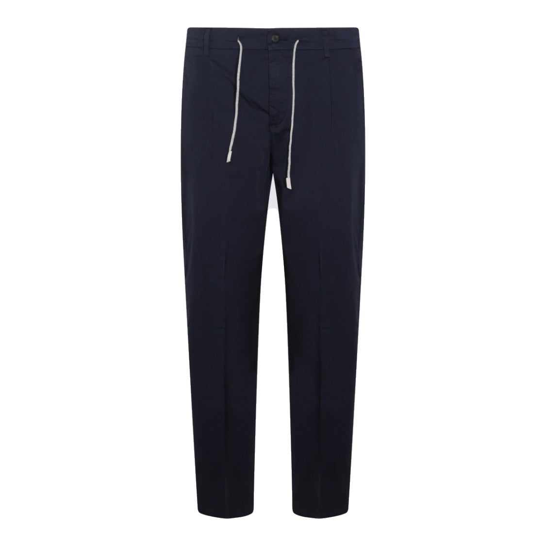 Eleventy Classic Tailored Blue Trousers With Straight Leg Design