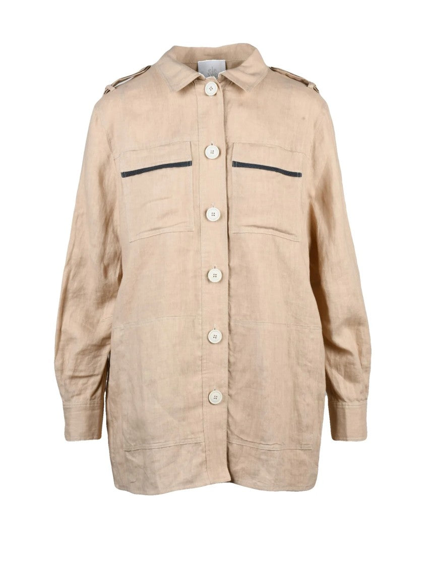 Eleventy Beige Linen Shirt