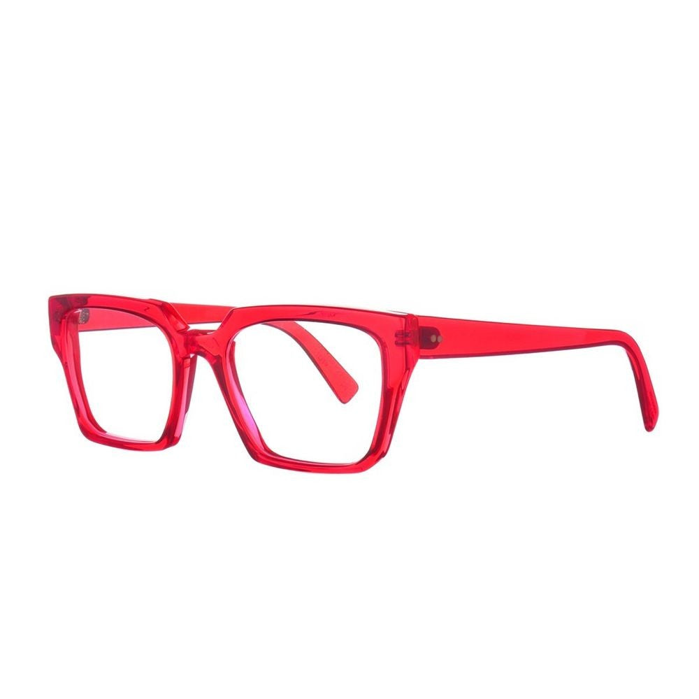 Kirk&Kirk Victor Bold Squared Sunglasses In Translucent Red Finish