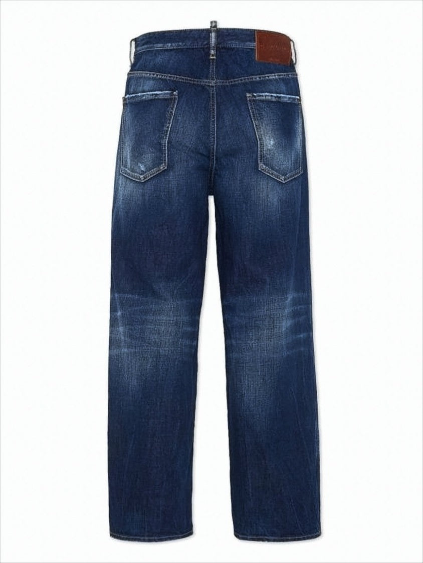 Dsquared2 Medium Blue Straight-Leg Denim Pants