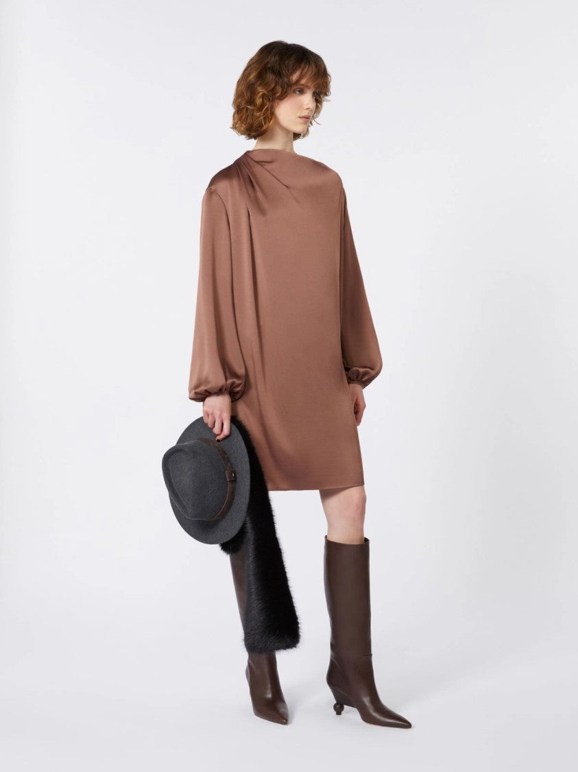 Max Mara Fluid Bronze Dress With Subtle Sophistication