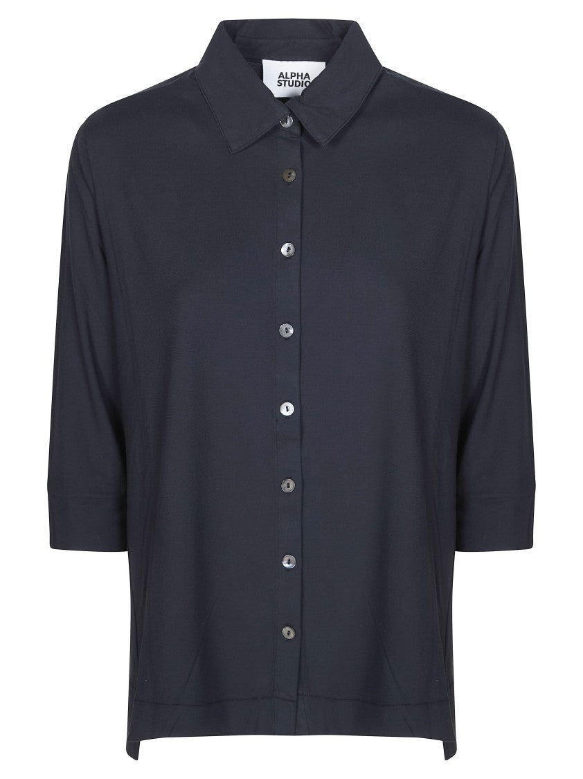 Alpha Studio Icecottot Three Quarter Sleeve Shirt