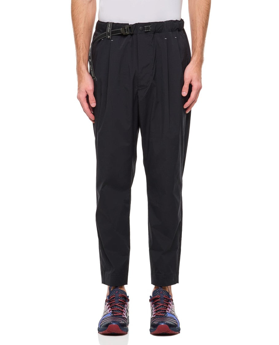 And Wander Tapered Black Trousers With Integrated Adjustable Belt
