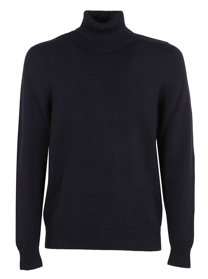 Drumohr Finely Knit Turtleneck Sweater In Extrafine Merino Wool