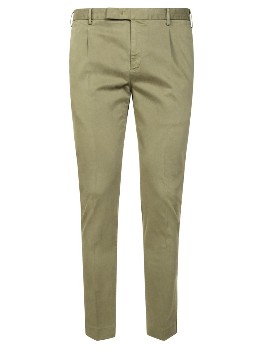 Pt01 Tailored Grey Trousers With Single Front Pleat