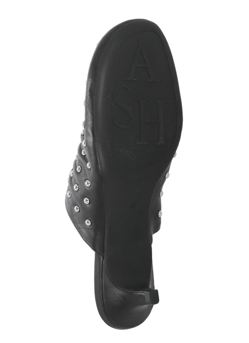 Ash Black Eloise Studded Leather Sabot