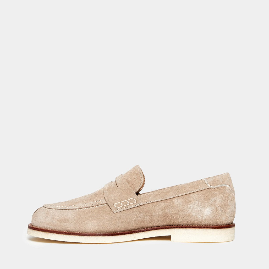 Hogan Beige Suede Moccasins