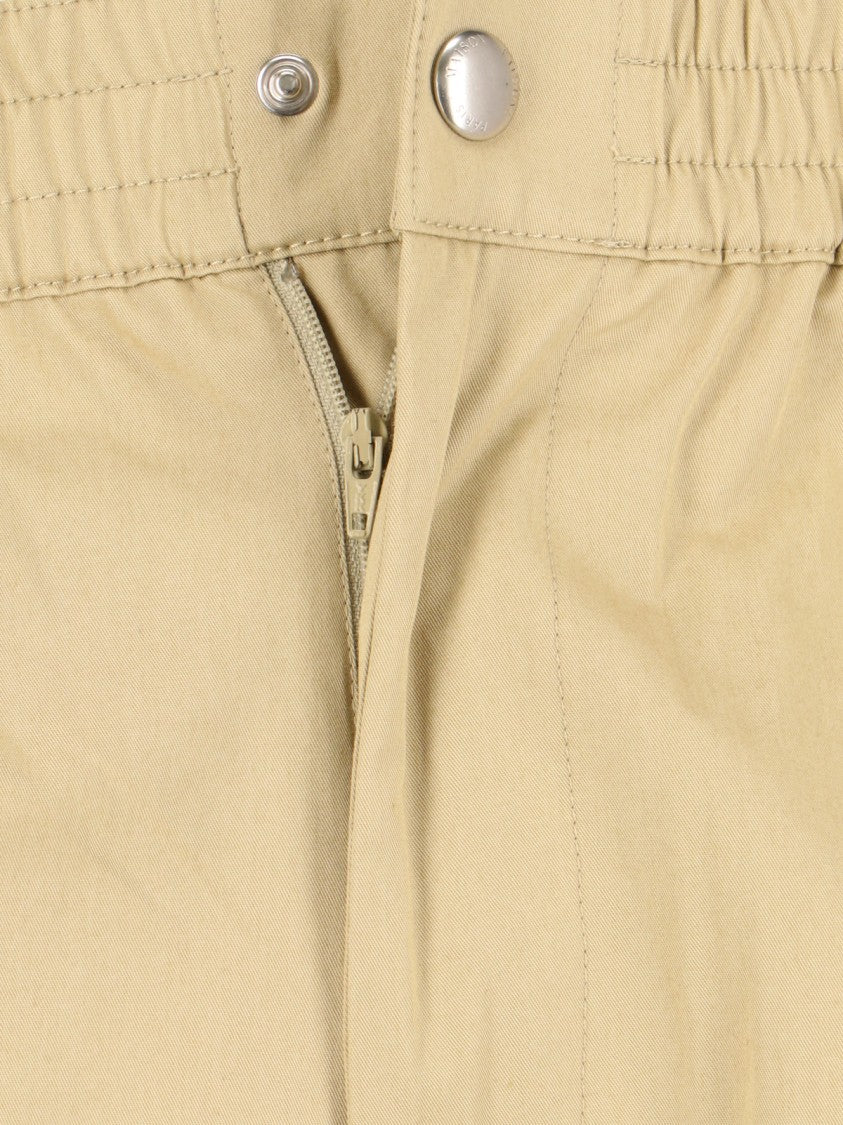 Maison Kitsuné Casual Trousers In Beige Cotton