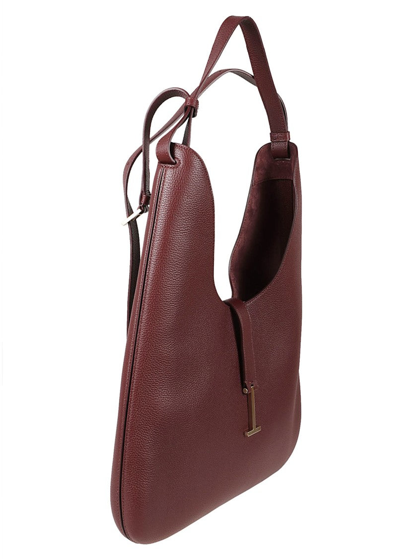 Tom Ford Structured Brown Calf Leather Shoulder Bag
