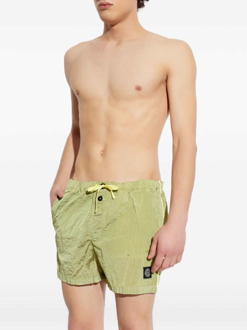 Stone Island Slim Fit Lemon Polyamide Shorts