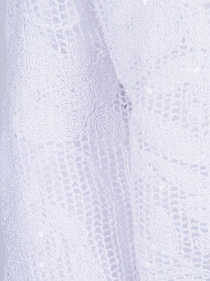 Kangra Cashmere Lace Knit Sequined Bomber Jacket