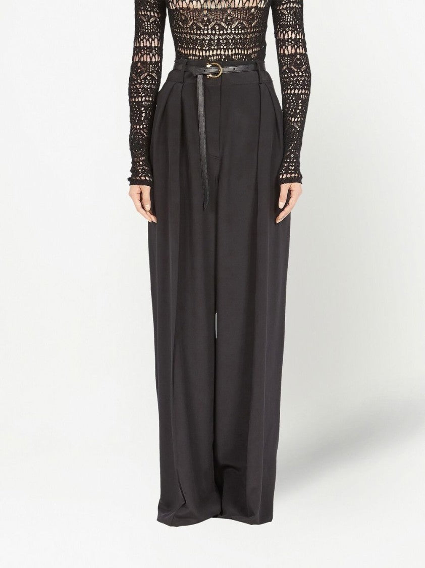 Ferragamo High-Waisted Palazzo Trousers