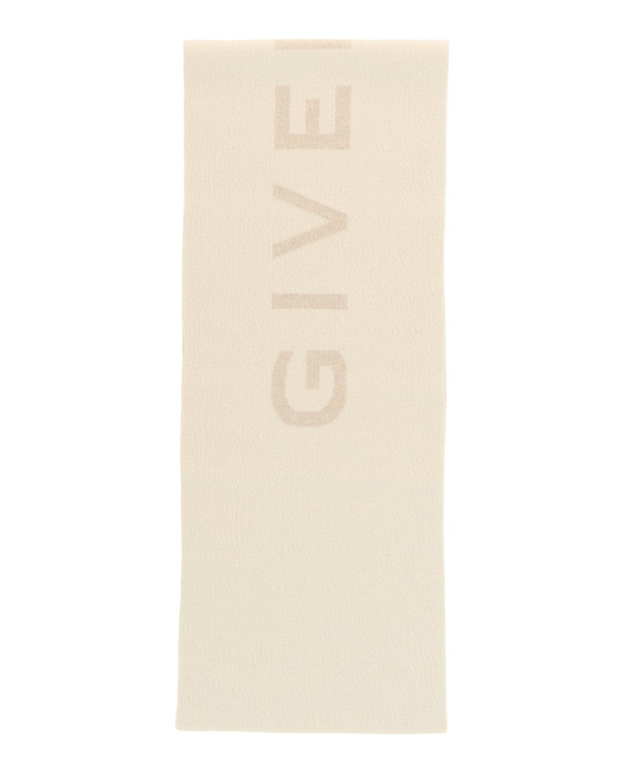 Givenchy Reversible Logo Wool Scarf With Signature 4G Pattern