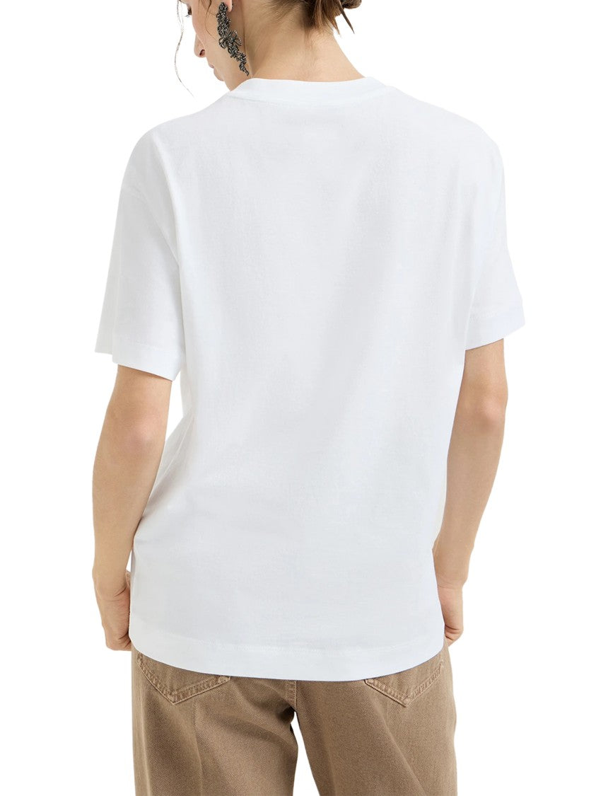 Brunello Cucinelli Relaxed-Fit White Short-Sleeve T-Shirt With Chest Pocket Detail