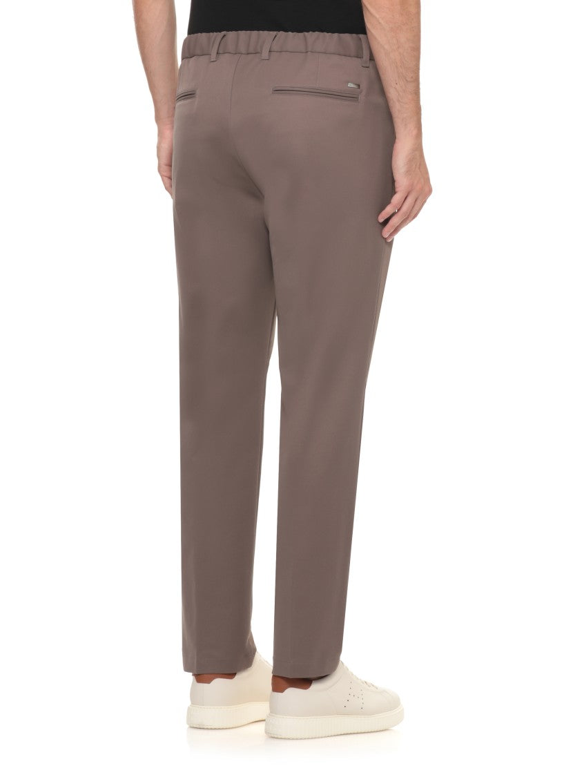 Herno Brown Relaxed Drawstring Straight-Leg Pants