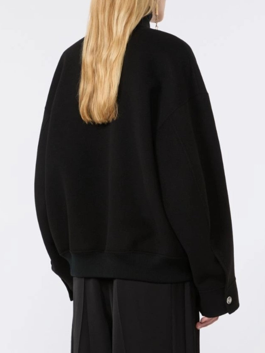 Sportmax Black Bomber Spxondata Oversized Jacket