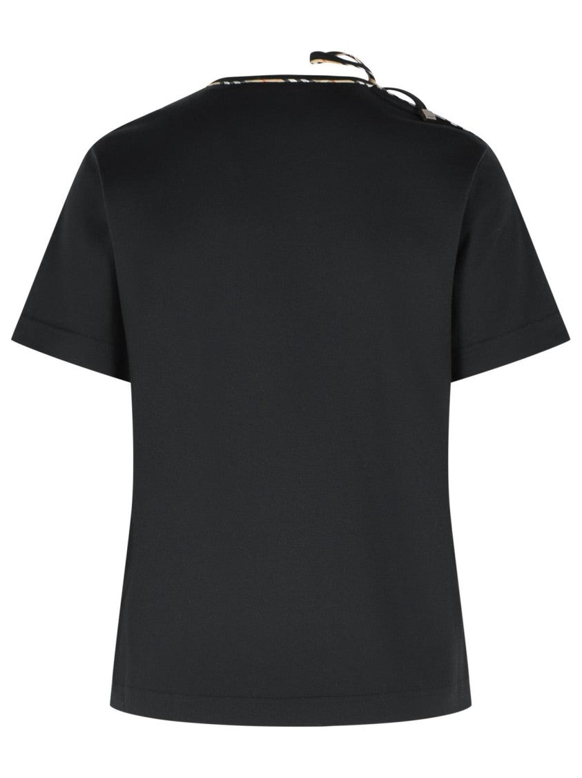 Burberry 'Frankie Bow' Black Cotton T-Shirt