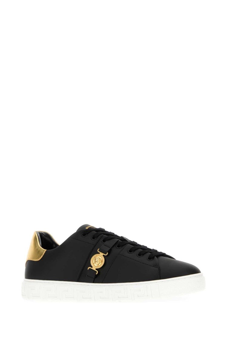 Versace Black Leather Sneakers