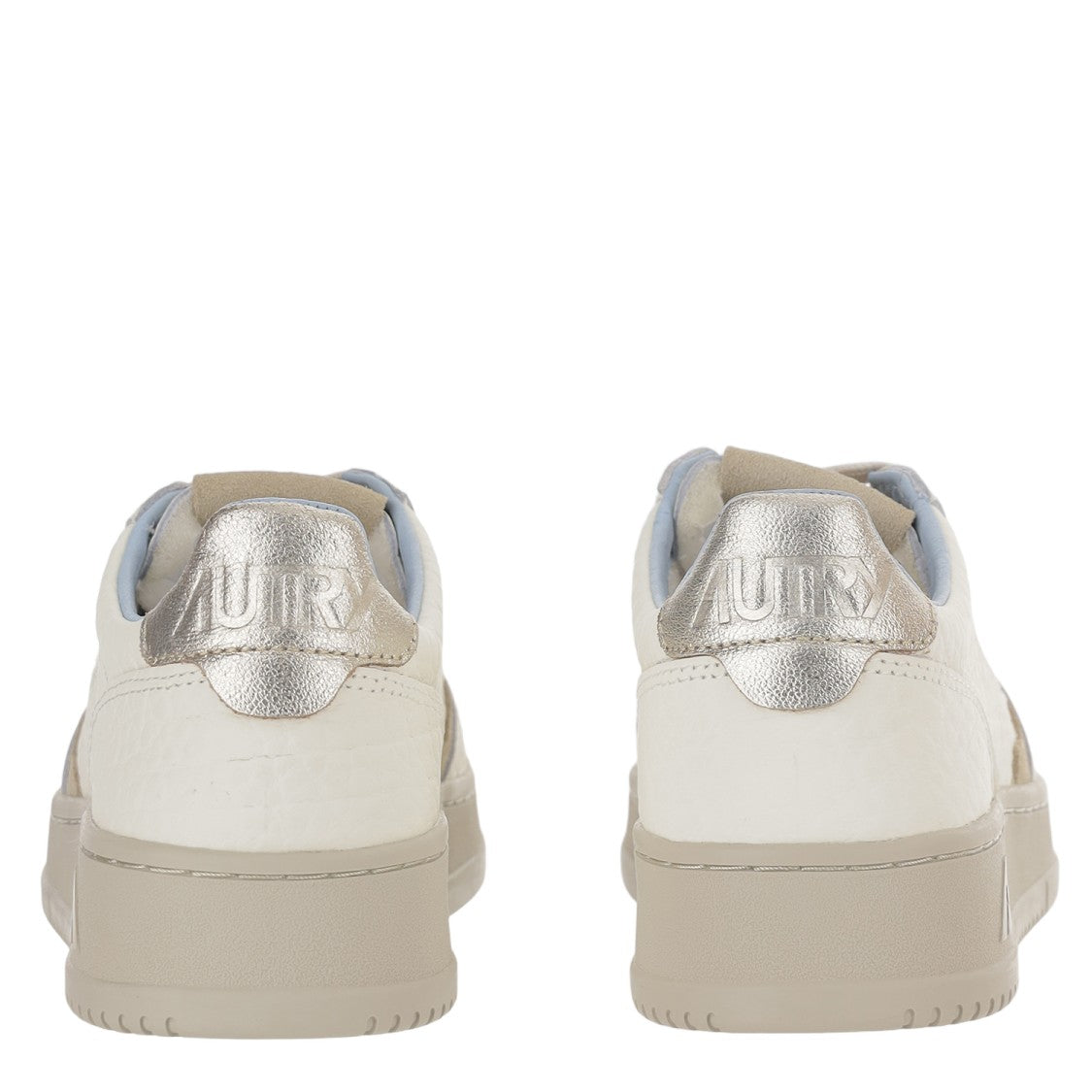 Autry Medalist Low Leather Sneakers With Suede Overlays