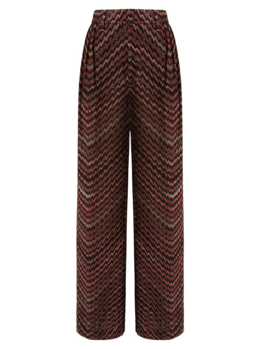 Missoni Wide-Leg Trousers With Unique Zigzag Pattern