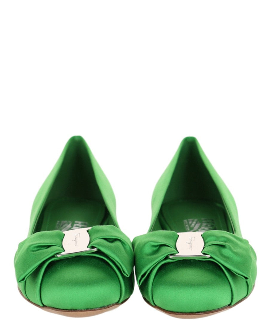 Ferragamo Varina Satin Flat