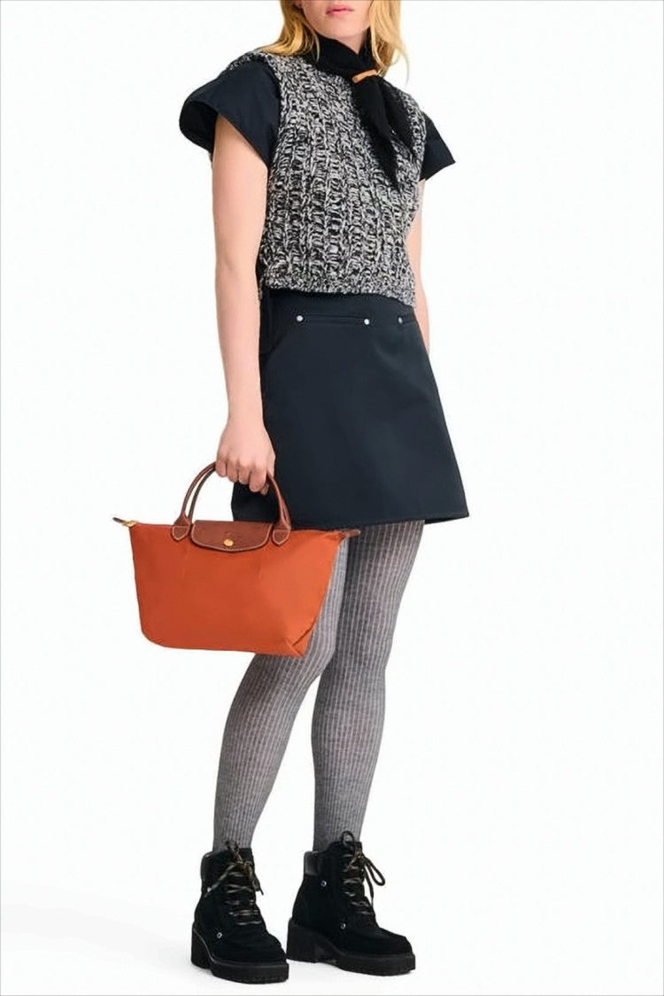 Longchamp Trapezoidal Orange Tote Bag