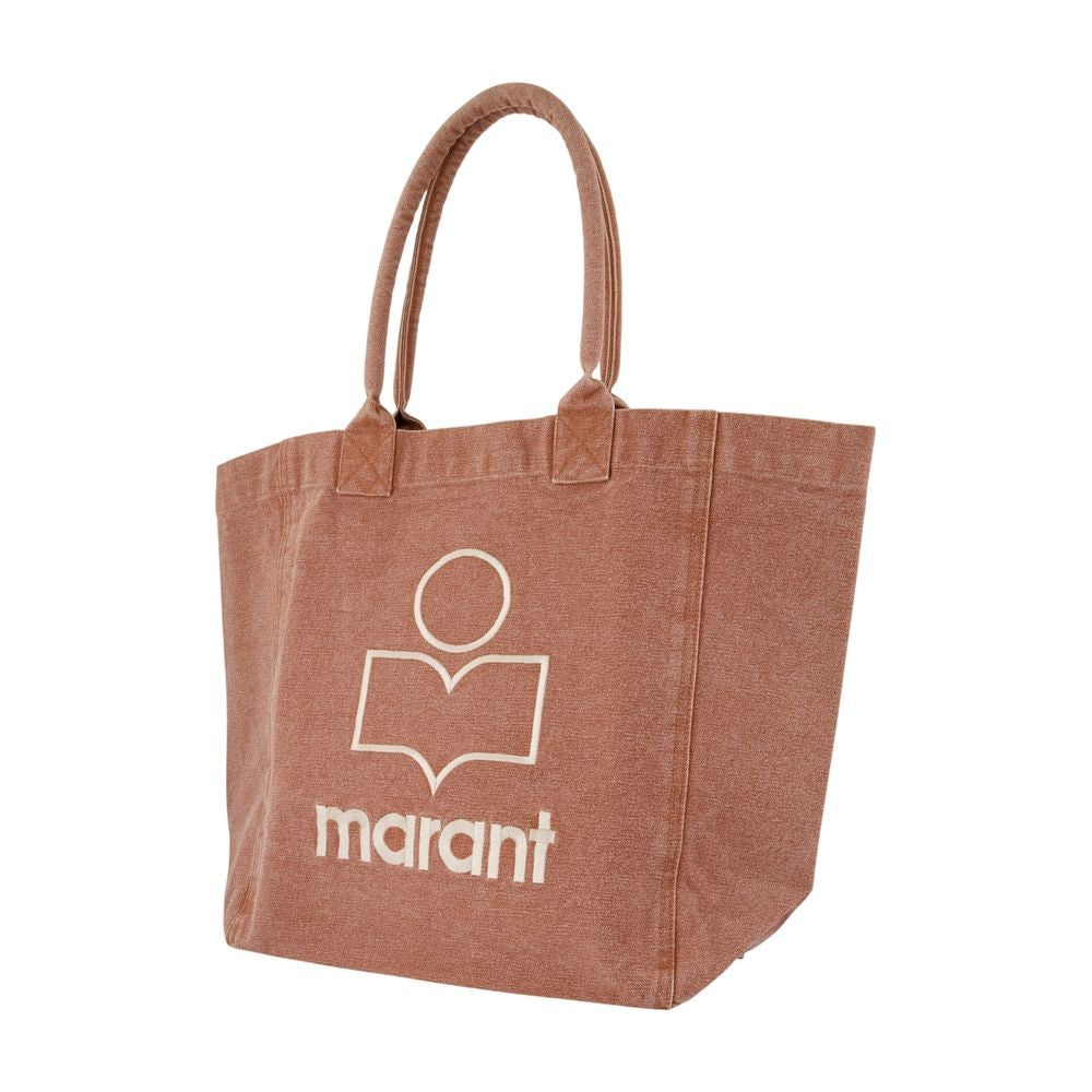Isabel Marant Spacious Cotton Shopper Bag With Contrasting Logo