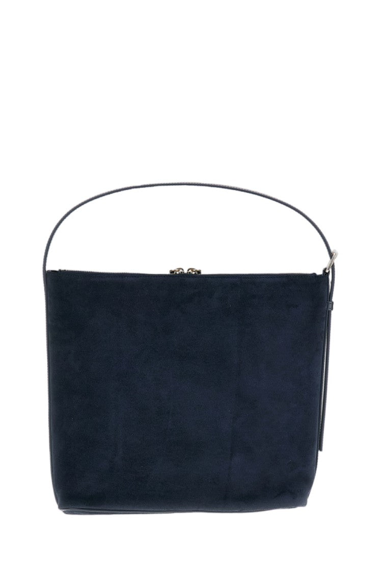 A.P.C. Blue Grained Leather Vera Shoulder Bag