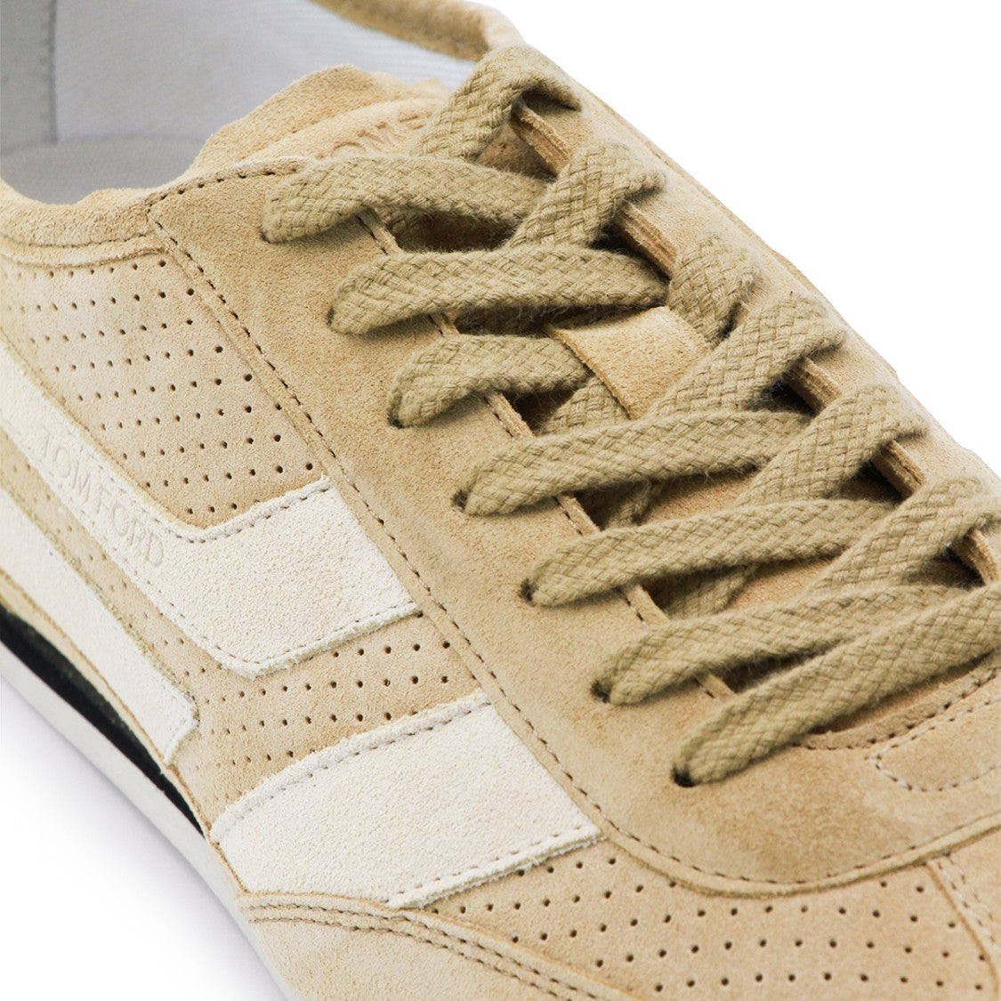 Tom Ford Sand Leather Paneled Design Sneakers