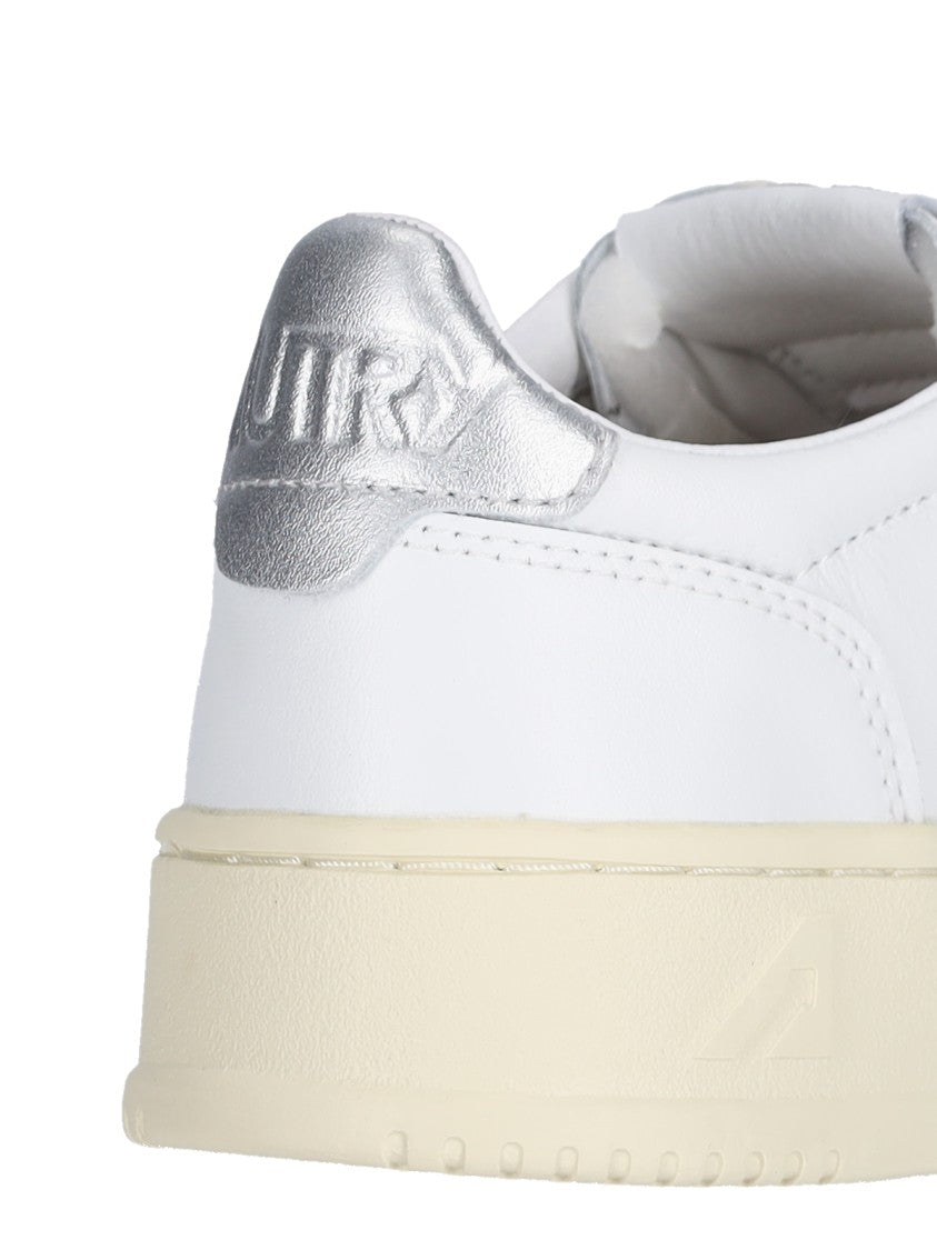 Autry White Medalist Leather Sneakers