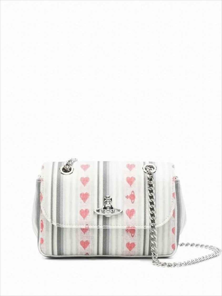 Vivienne Westwood Rectangular Shoulder Bag With Heart Motifs