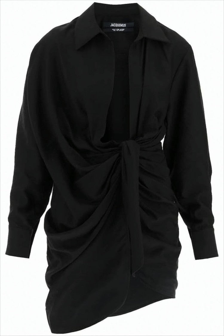 Jacquemus Midi Dress With Deep V Neckline