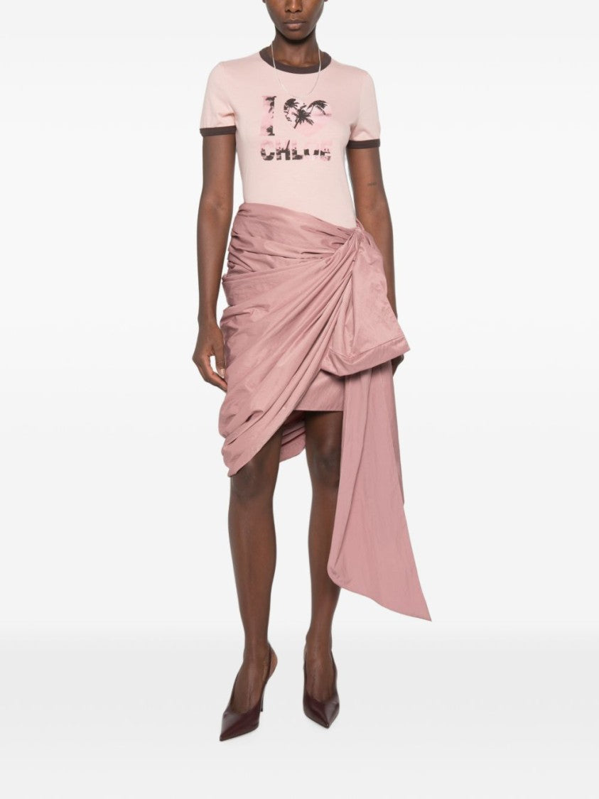 Chloé Short-Sleeved Palm Tree Graphic T-Shirt